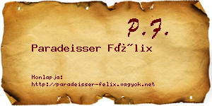 Paradeisser Félix névjegykártya